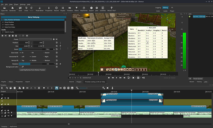 Shotcut Preview Scaling 720p On