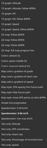 screenshot showing presets