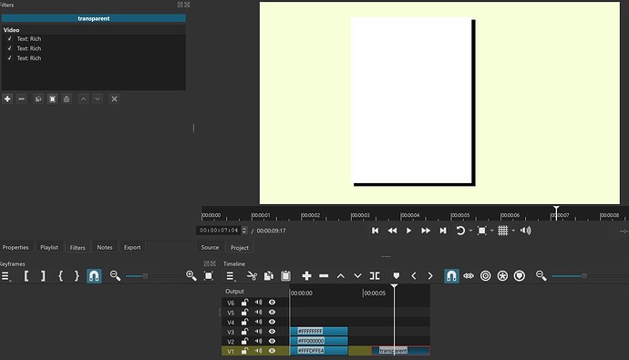 Text Rich filter layers
