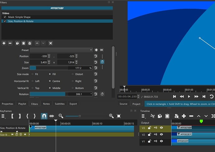Background video shapes SC screenshot