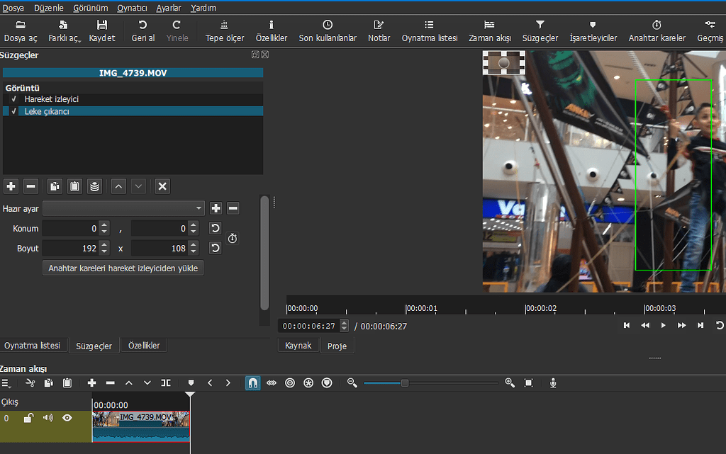 Shotcut Keyframes Get Keyframes from motion tracker - spot remover - Help/How To ...