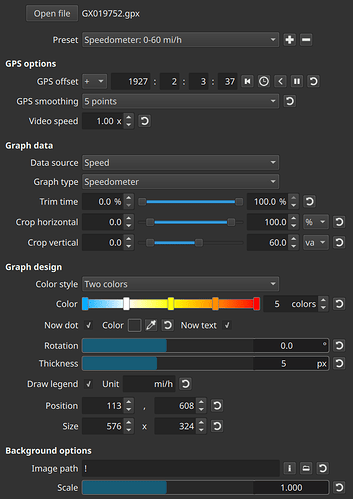 screenshot of filter UI