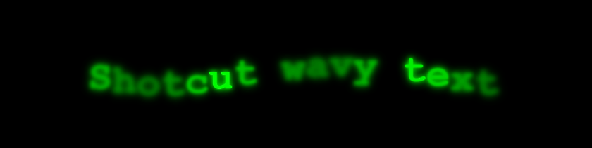 Digital Wave 02 Shotcut wavy text