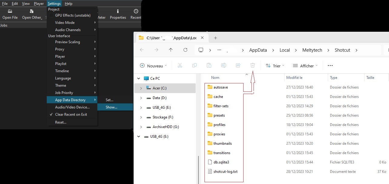 How to trasfer all Shotcut's current saved presets and settings from my ...