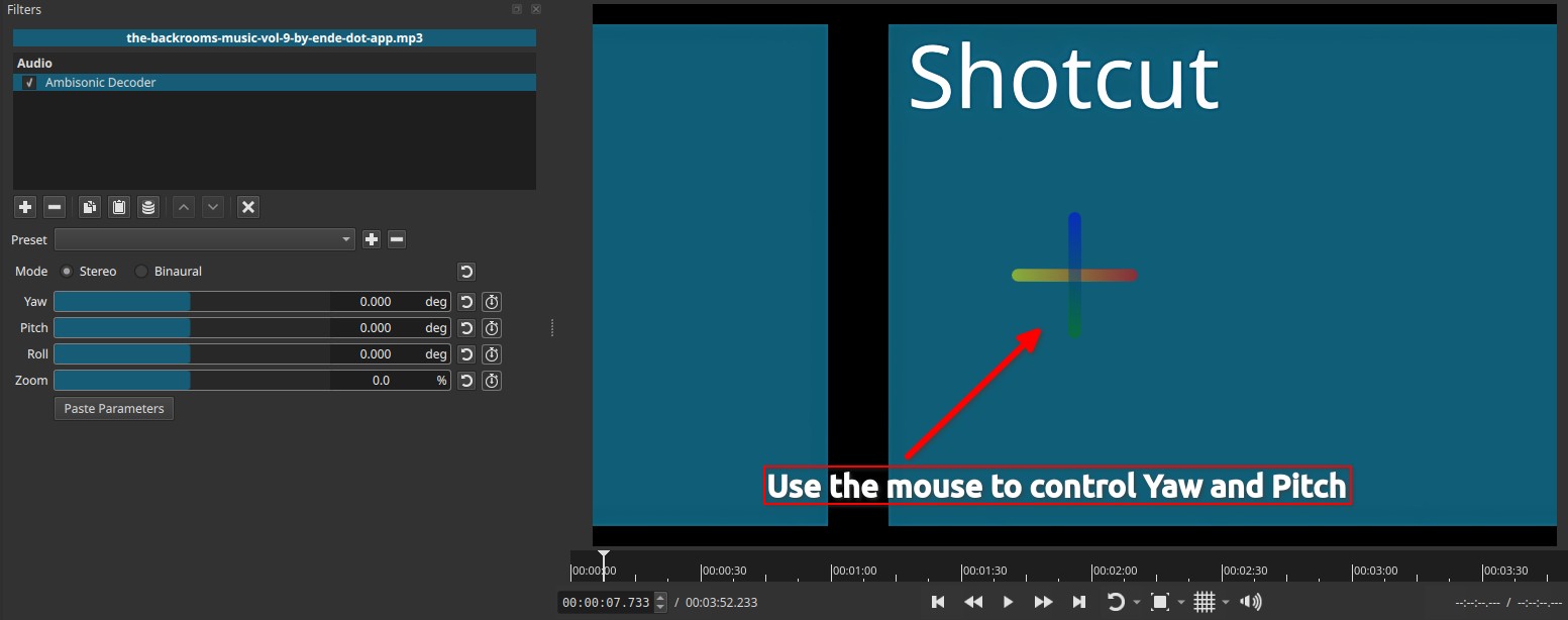 Ambisonic Decoder Audio Filter - Documentation - English - Shotcut Forum